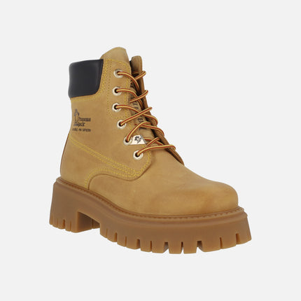 Botas Cleo B1 en napa vintage con tacón y plataforma