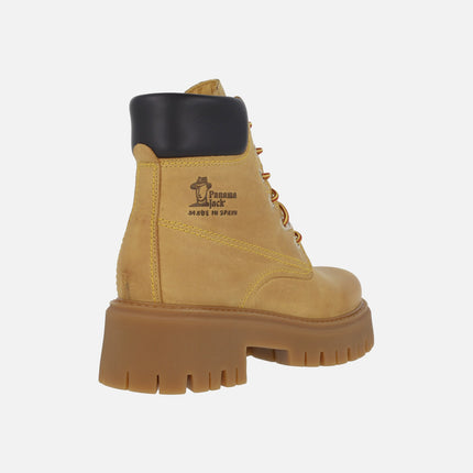 Botas Cleo B1 en napa vintage con tacón y plataforma