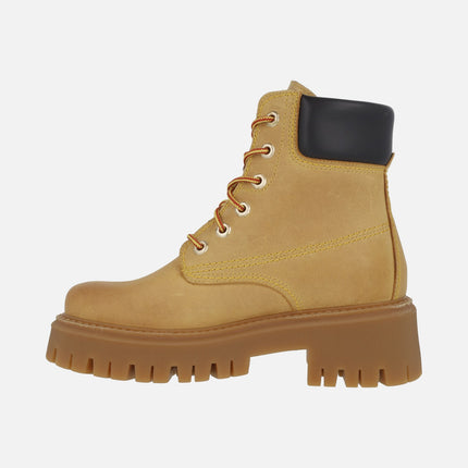 Botas Cleo B1 en napa vintage con tacón y plataforma