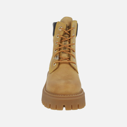 Botas Cleo B1 en napa vintage con tacón y plataforma