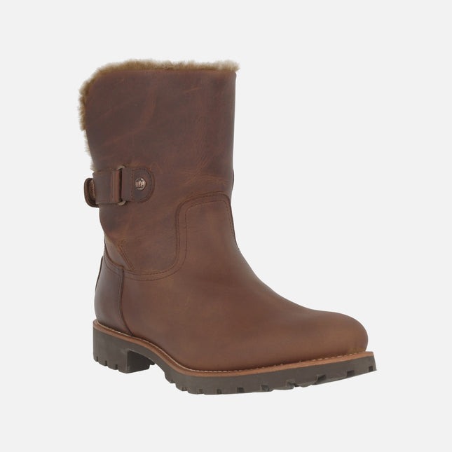 Botas de piel Felia Trav en napa cuero con forro interior de pelo