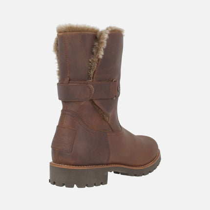 Felia Trav leather boots in nappa leather with fur interior lining
