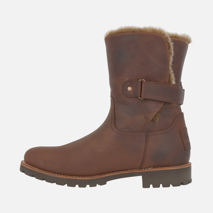 Felia Trav leather boots in nappa leather with fur interior lining