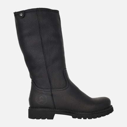 BAMBINA fur-lined leather boots