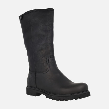 BAMBINA fur-lined leather boots