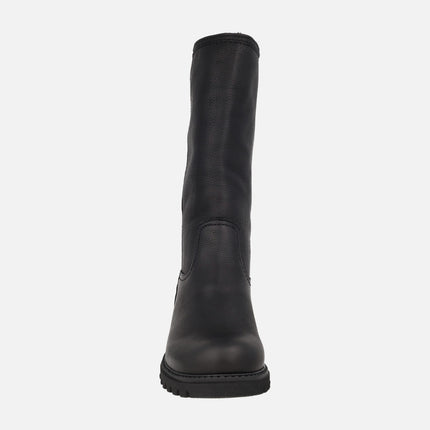 BAMBINA fur-lined leather boots
