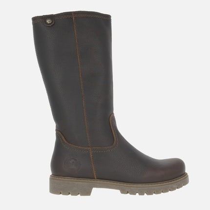 BAMBINA fur-lined leather boots