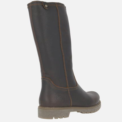 BAMBINA fur-lined leather boots