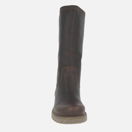 BAMBINA fur-lined leather boots