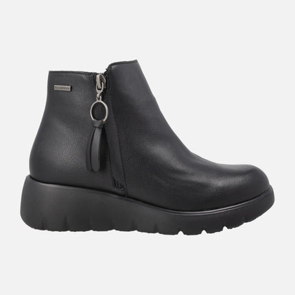 Botines de piel con membrana impermeable para mujer