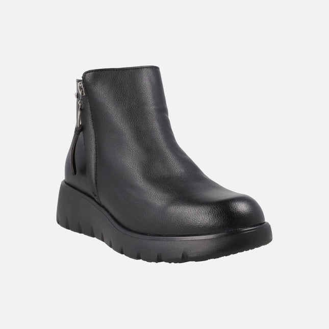 Botines de piel con membrana impermeable para mujer