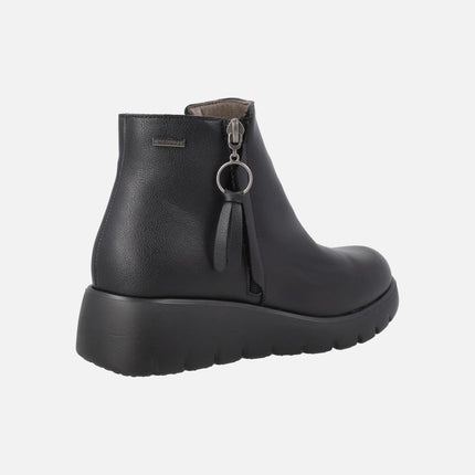 Botines de piel con membrana impermeable para mujer