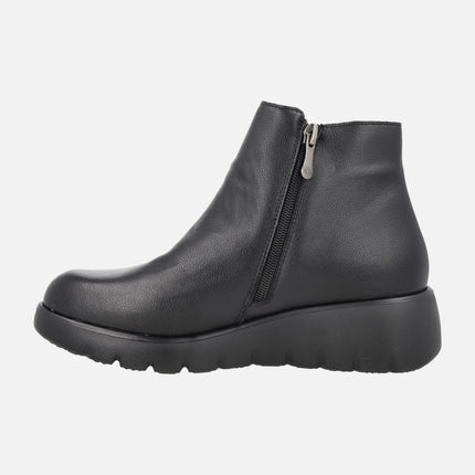 Botines de piel con membrana impermeable para mujer