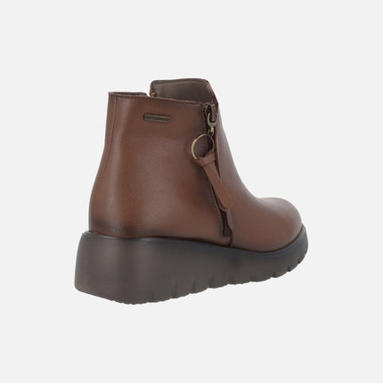 Botines de piel con membrana impermeable para mujer