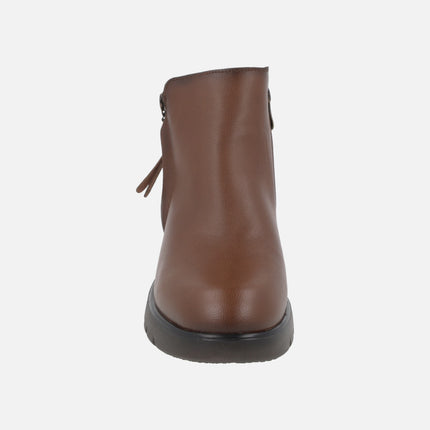 Botines de piel con membrana impermeable para mujer