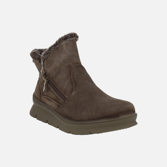 Botines para mujer con membrana impermeable y cremallera exterior