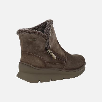 Botines para mujer con membrana impermeable y cremallera exterior