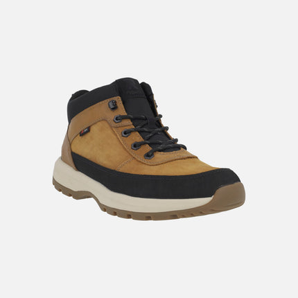 Lace-up boots for men with waterproof membrane