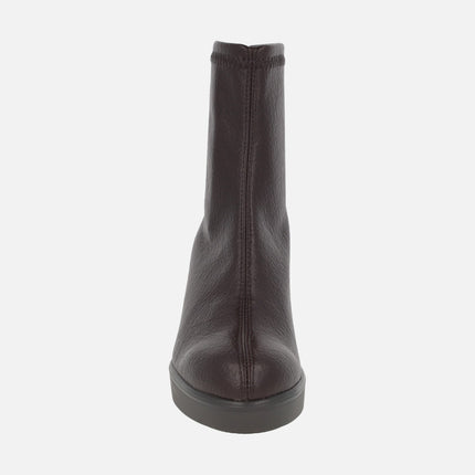 Botines de cuña efecto calcetín en tejido efecto piel con Eco Dry solutions