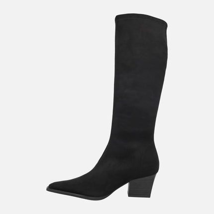 Botas altas en tejido acabado ante con sistema Eco Dry