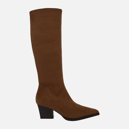 Botas altas en tejido acabado ante con sistema Eco Dry