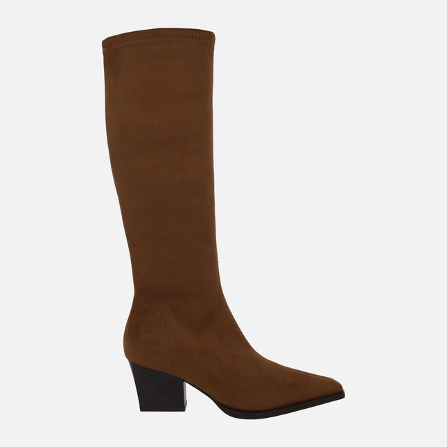 Botas altas en tejido acabado ante con sistema Eco Dry