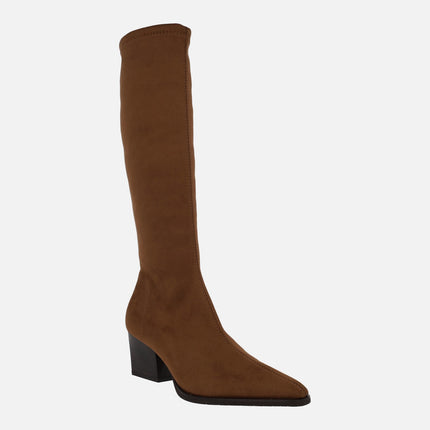 Botas altas en tejido acabado ante con sistema Eco Dry
