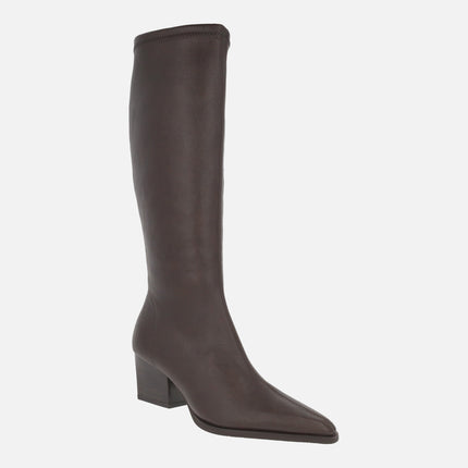 Botas altas en tejido acabado ante con sistema Eco Dry