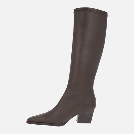 Botas altas en tejido acabado ante con sistema Eco Dry