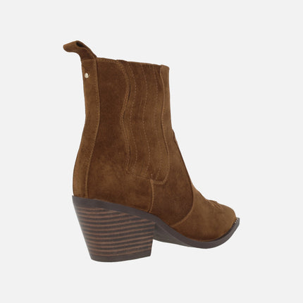 Botines camperos en piel serraje WIND