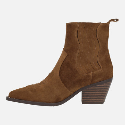 Botines camperos en piel serraje WIND