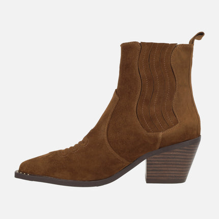 Botines camperos en piel serraje WIND