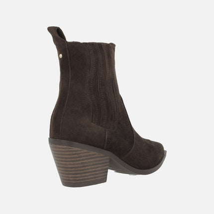 Botines camperos en piel serraje WIND