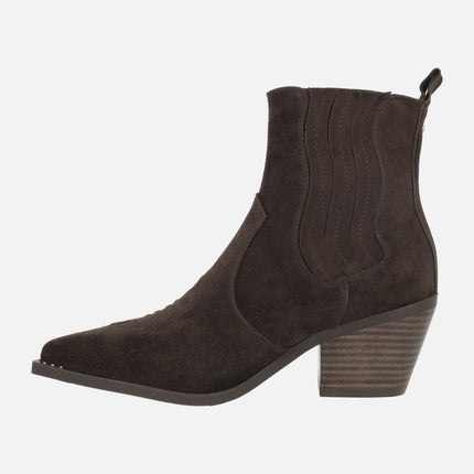Botines camperos en piel serraje WIND