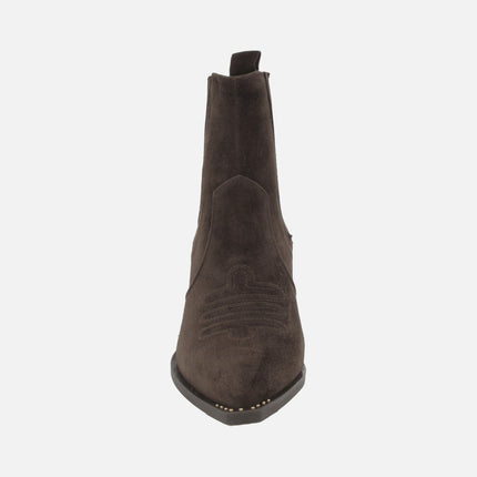 Botines camperos en piel serraje WIND