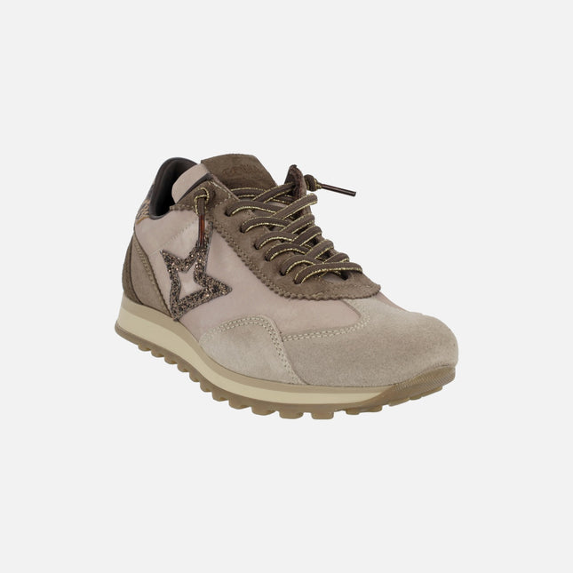 Zapatillas deportivas para mujer en combinado tierra c-1259