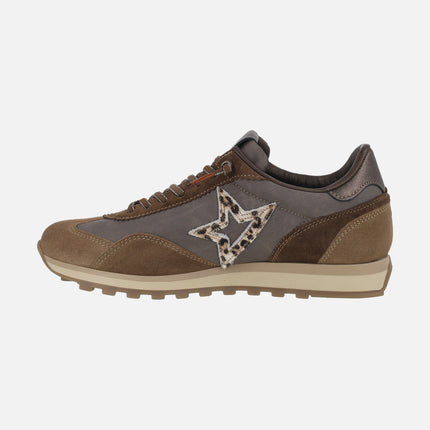 Zapatillas deportivas para mujer en combinado capuccino c-1259