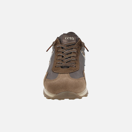Zapatillas deportivas para mujer en combinado capuccino c-1259