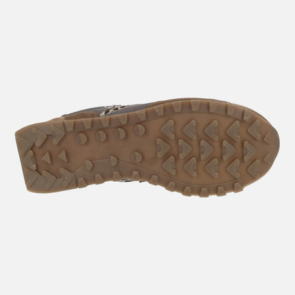 Zapatillas deportivas para mujer en combinado capuccino c-1259