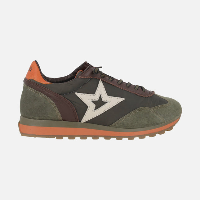 Zapatillas deportivas para hombre en combinado kaki