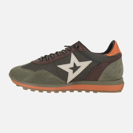 Zapatillas deportivas para hombre en combinado kaki