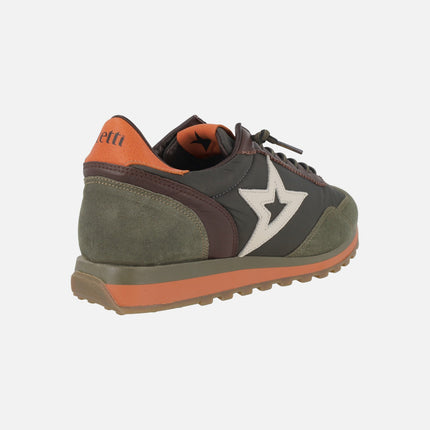 Zapatillas deportivas para hombre en combinado kaki