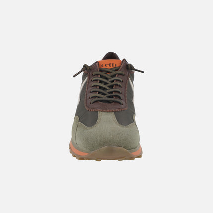 Zapatillas deportivas para hombre en combinado kaki