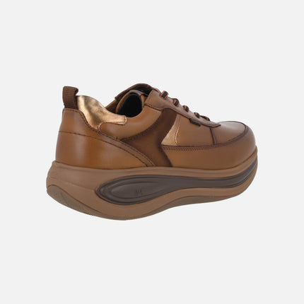 Deportivos de piel para mujer Showstep con cordones elásticos