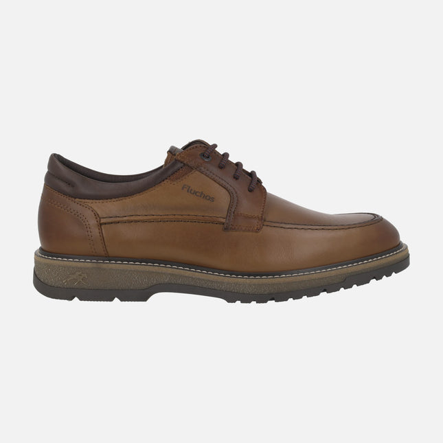Camel leather lace-up shoes for men BUGGY