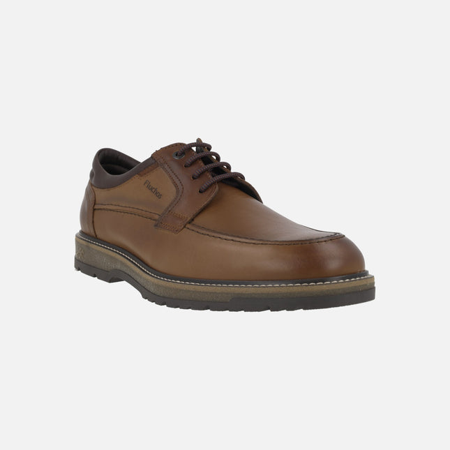 Camel leather lace-up shoes for men BUGGY