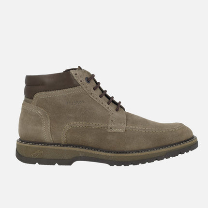 Botas de serraje para hombre con cordones y cremallera BUGGY
