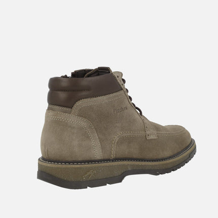 Botas de serraje para hombre con cordones y cremallera BUGGY