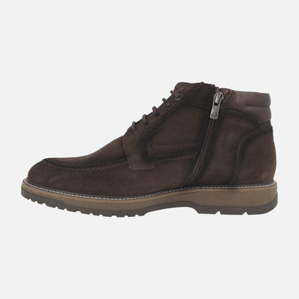 Botas de serraje para hombre con cordones y cremallera BUGGY
