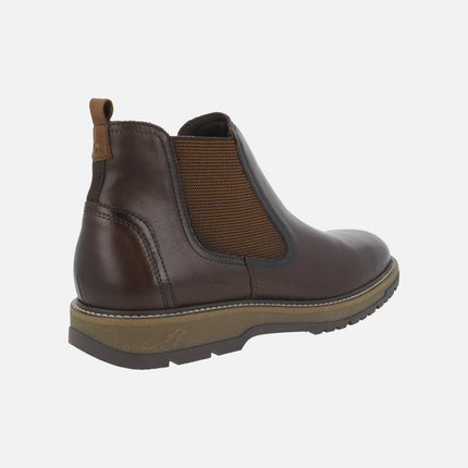 Botines de piel para hombre Buggy en marrón oscuro
